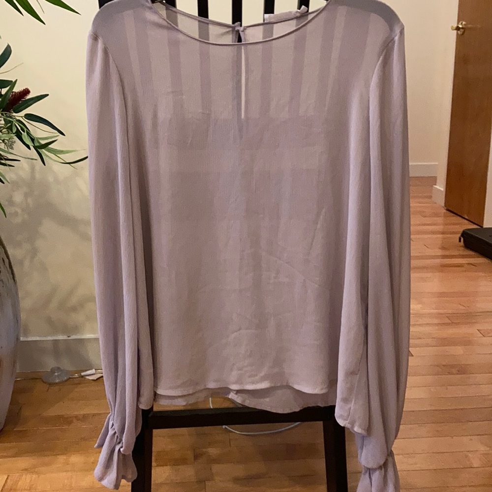 Sheer purple blouse